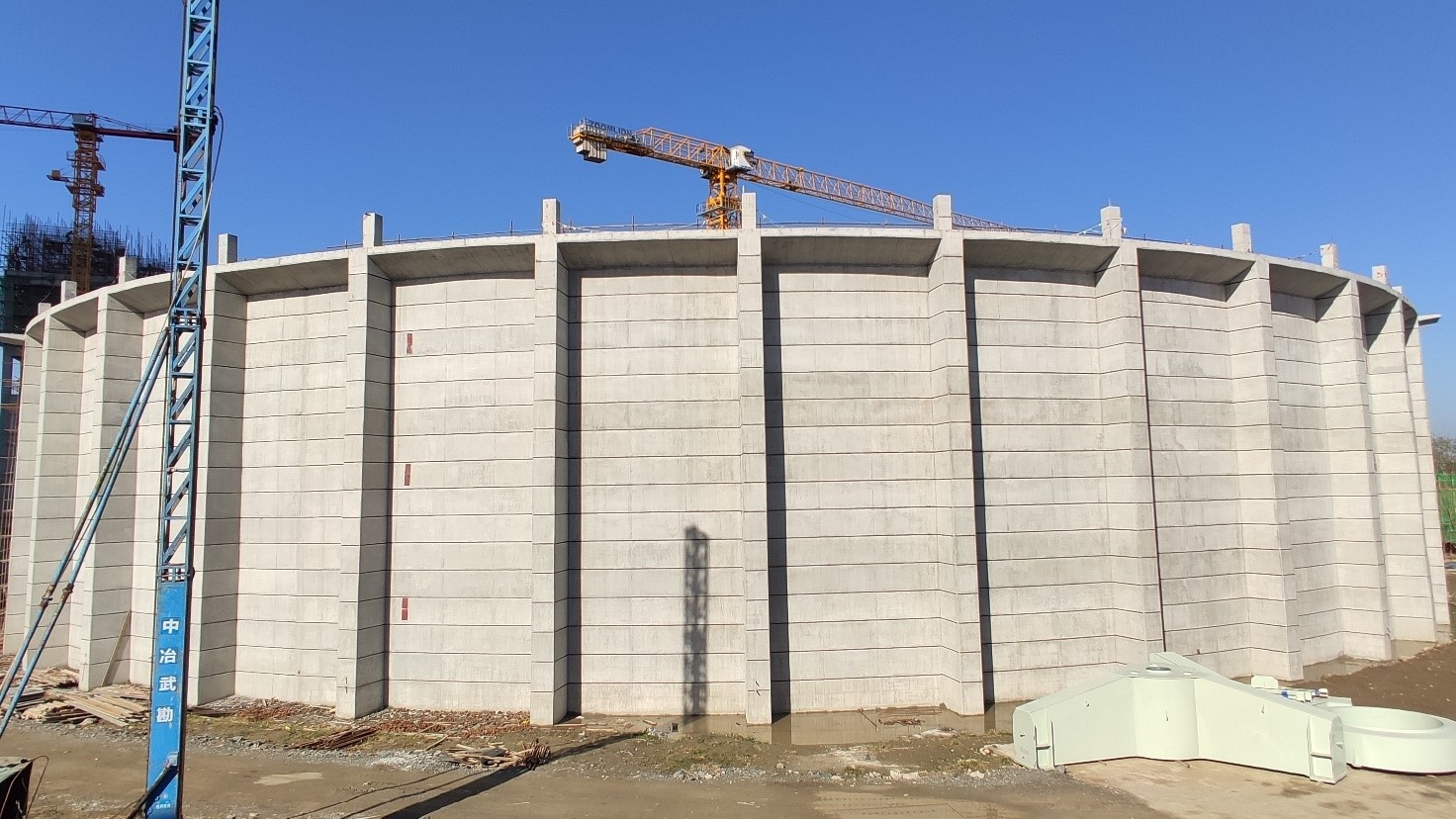 华润仙桃电厂#1圆形煤场顺利封顶